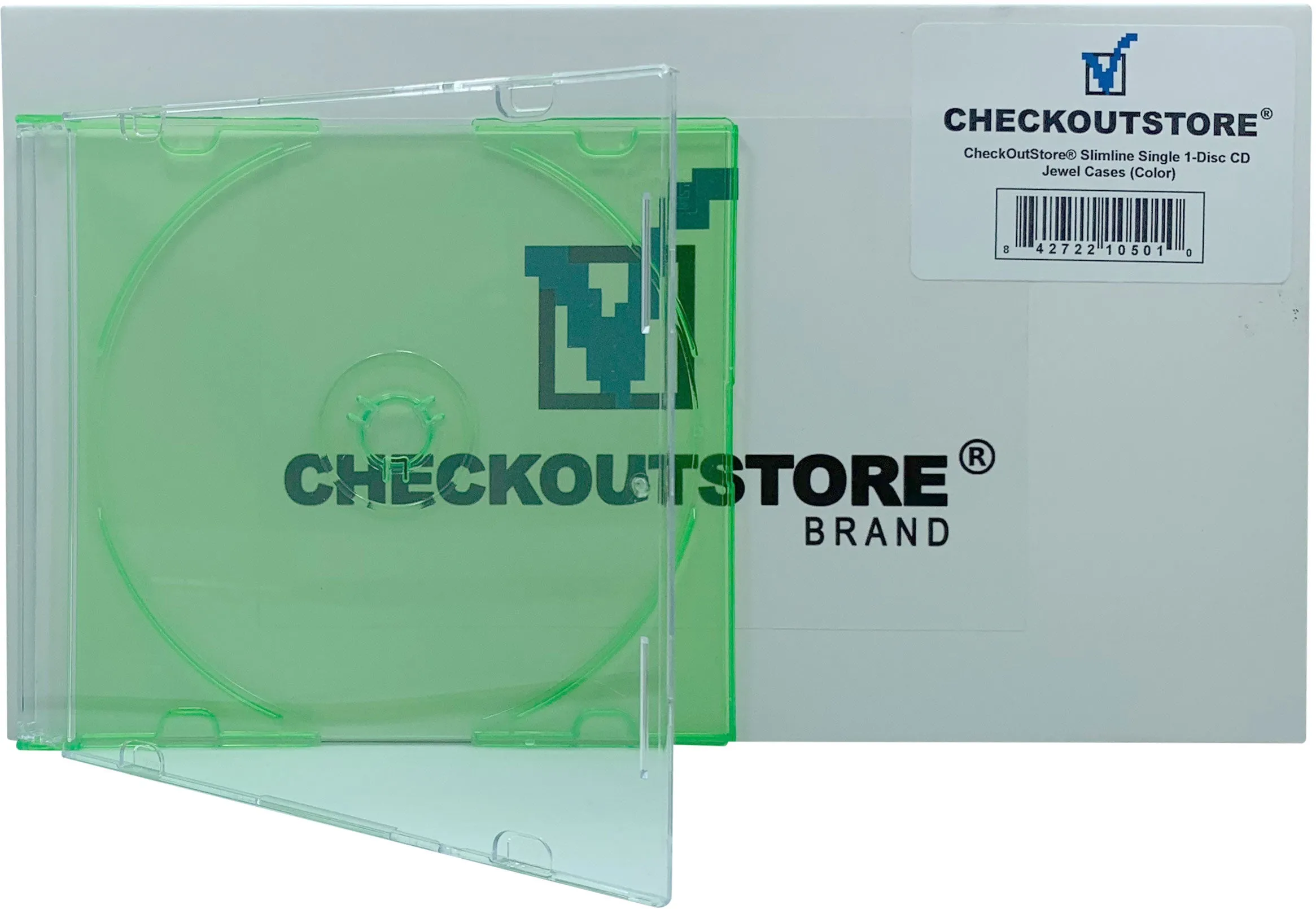 CheckOutStore Slimline Single 1-Disc Color CD Jewel Cases