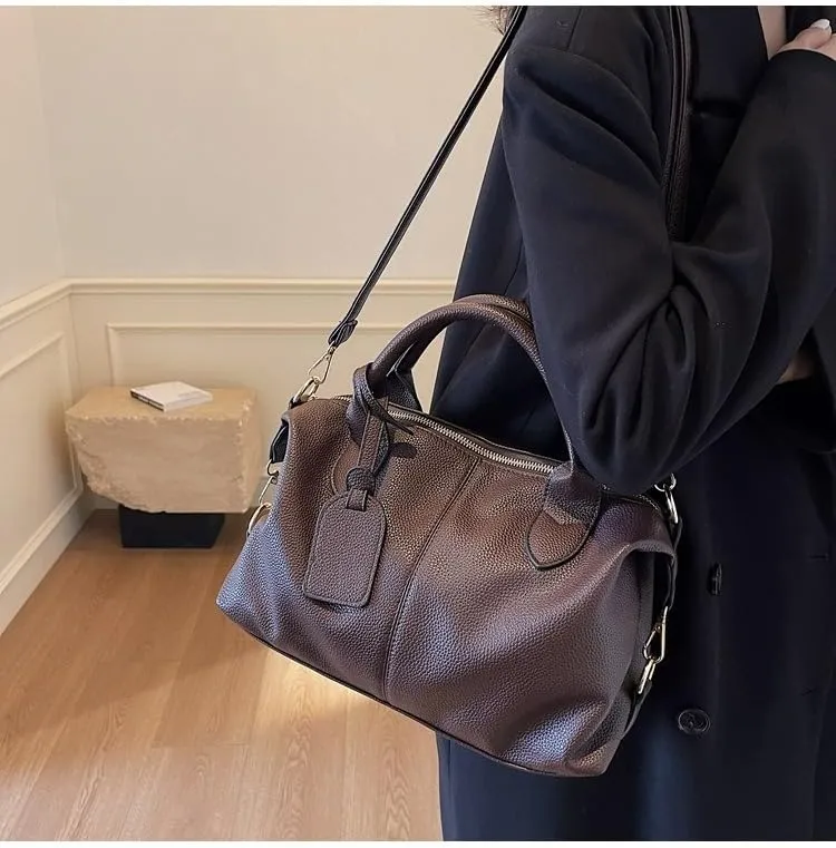 City Bowling Bags Trendy Women's Leather Tote Bag Preppy Cute Purse Y2k Streetwear Cute Purse