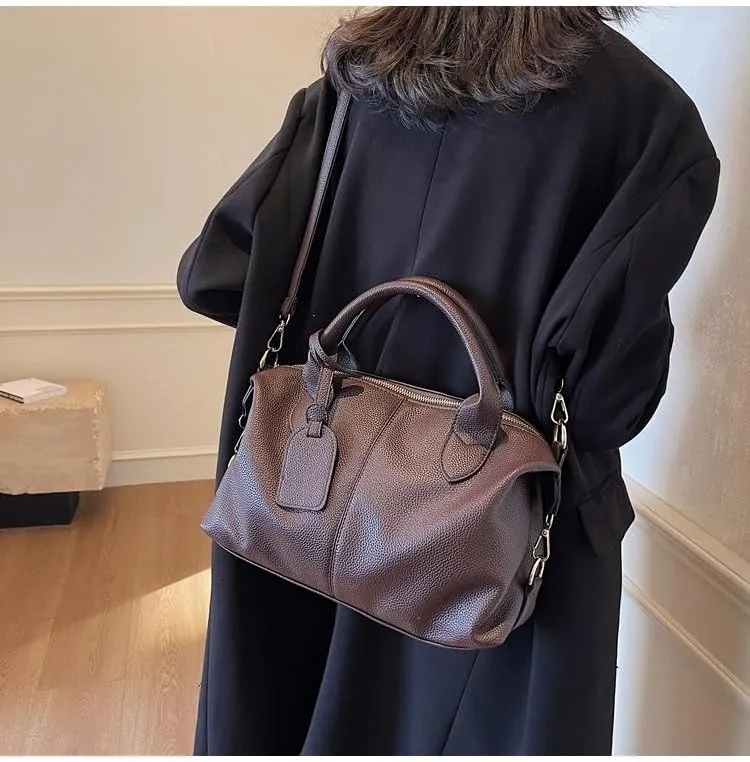 City Bowling Bags Trendy Women's Leather Tote Bag Preppy Cute Purse Y2k Streetwear Cute Purse