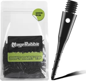 CL05 Dart Plastic Tip, 1000 Pieces/Bag, 2BA Thread Soft Dart Tips Replacement Dart Accessories,Soft Tip Sets.Plastic Dart Tip