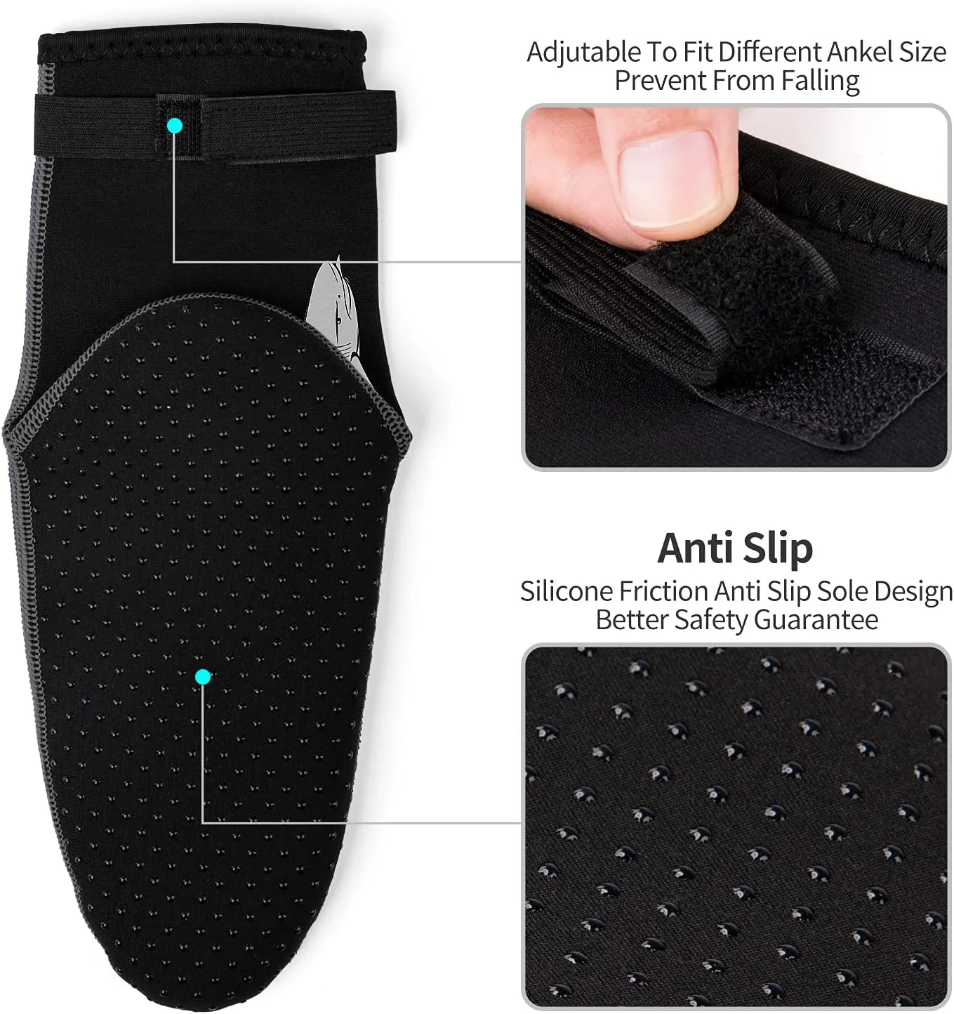 COPOZZ Diving Socks 3mm Neoprene Beach Water Socks-Anti Slip for Snorkel Swim Youth Men Women