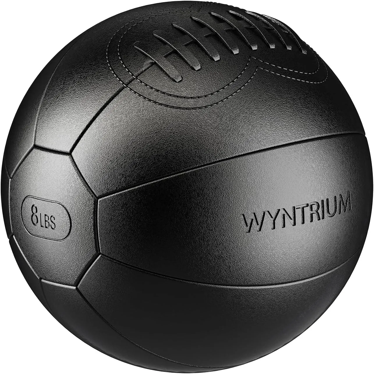 Core Weighted Medicine Ball 8lbs, Soft Touch Vegan Leather with Sturdy Grip for Strength Training, Recovery,Balance Exercises and Full-Body Workouts Medicine Balls for Exercise,8LBS,Black