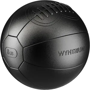 Core Weighted Medicine Ball 8lbs, Soft Touch Vegan Leather with Sturdy Grip for Strength Training, Recovery,Balance Exercises and Full-Body Workouts Medicine Balls for Exercise,8LBS,Black