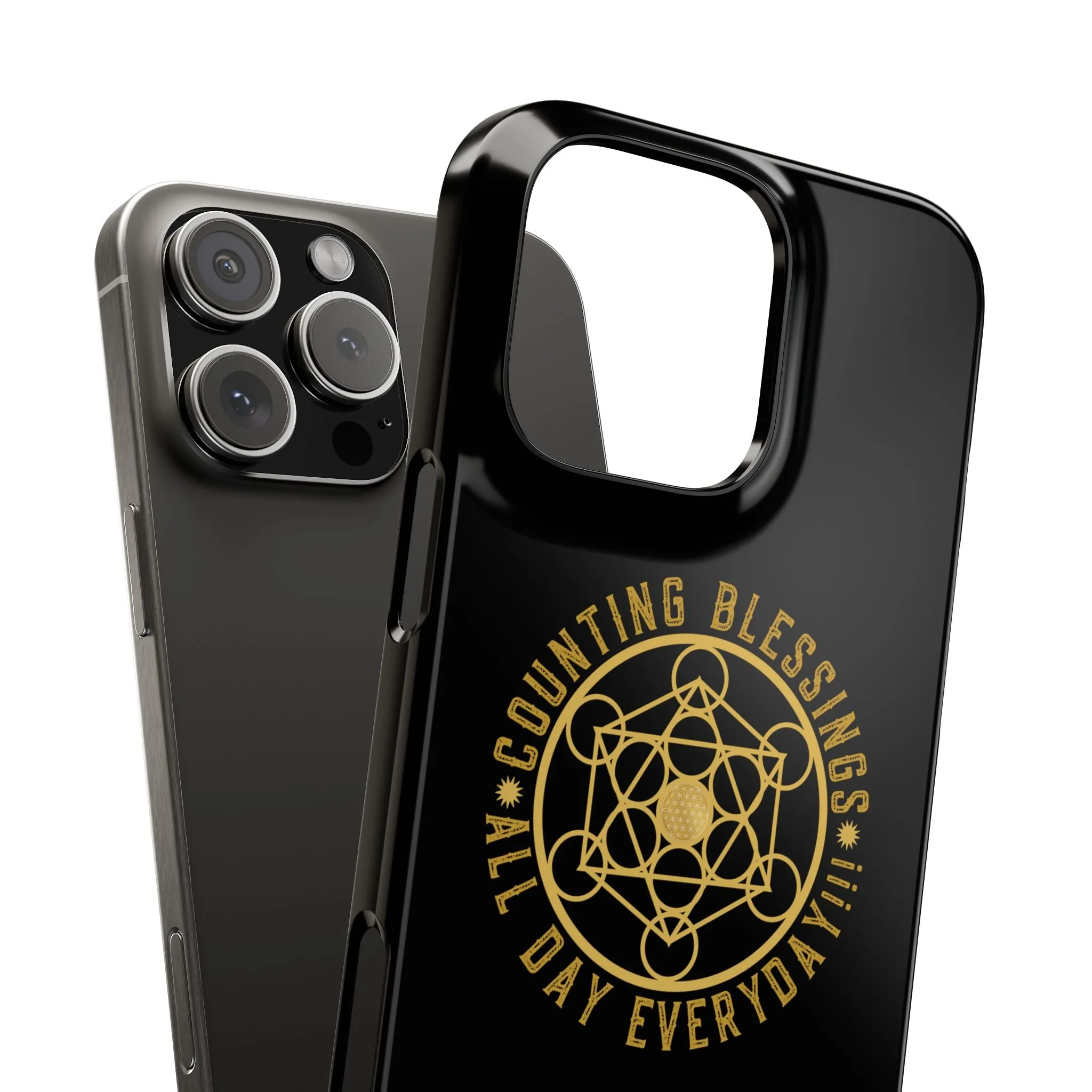 COUNTING BLESSINGS ALL DAY EVERYDAY!!! - Slim Phone Cases, Case-Mate - Black