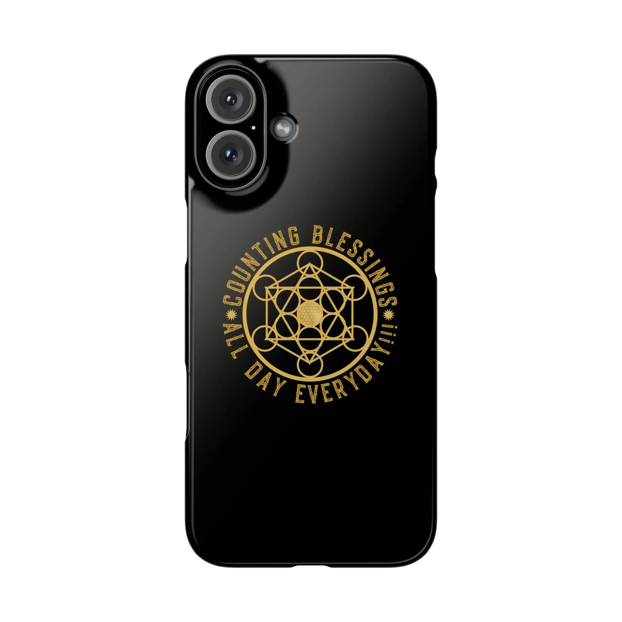 COUNTING BLESSINGS ALL DAY EVERYDAY!!! - Slim Phone Cases, Case-Mate - Black