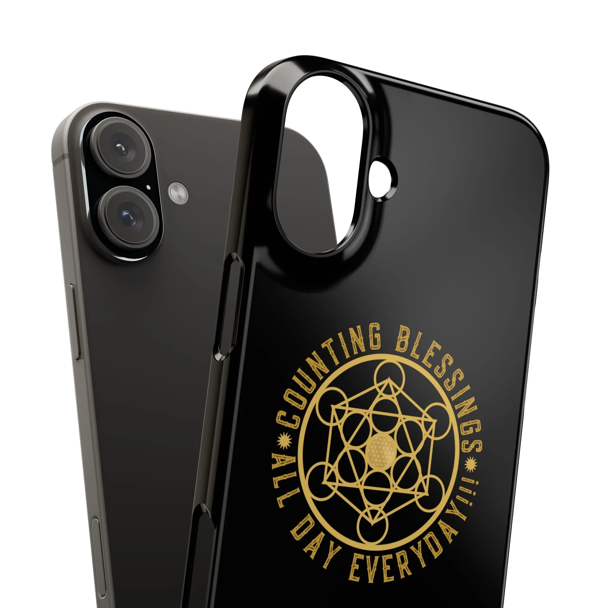 COUNTING BLESSINGS ALL DAY EVERYDAY!!! - Slim Phone Cases, Case-Mate - Black