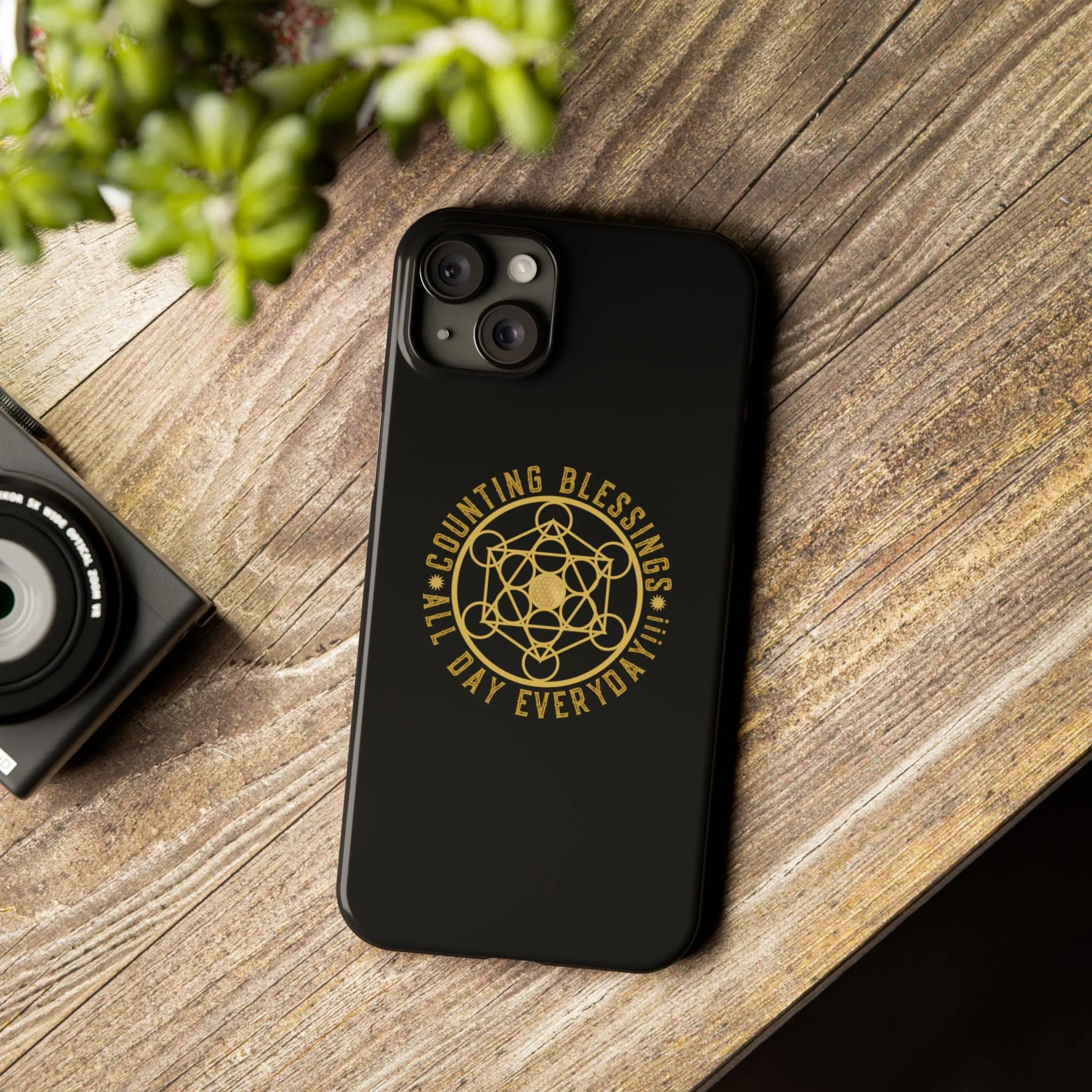 COUNTING BLESSINGS ALL DAY EVERYDAY!!! - Slim Phone Cases, Case-Mate - Black