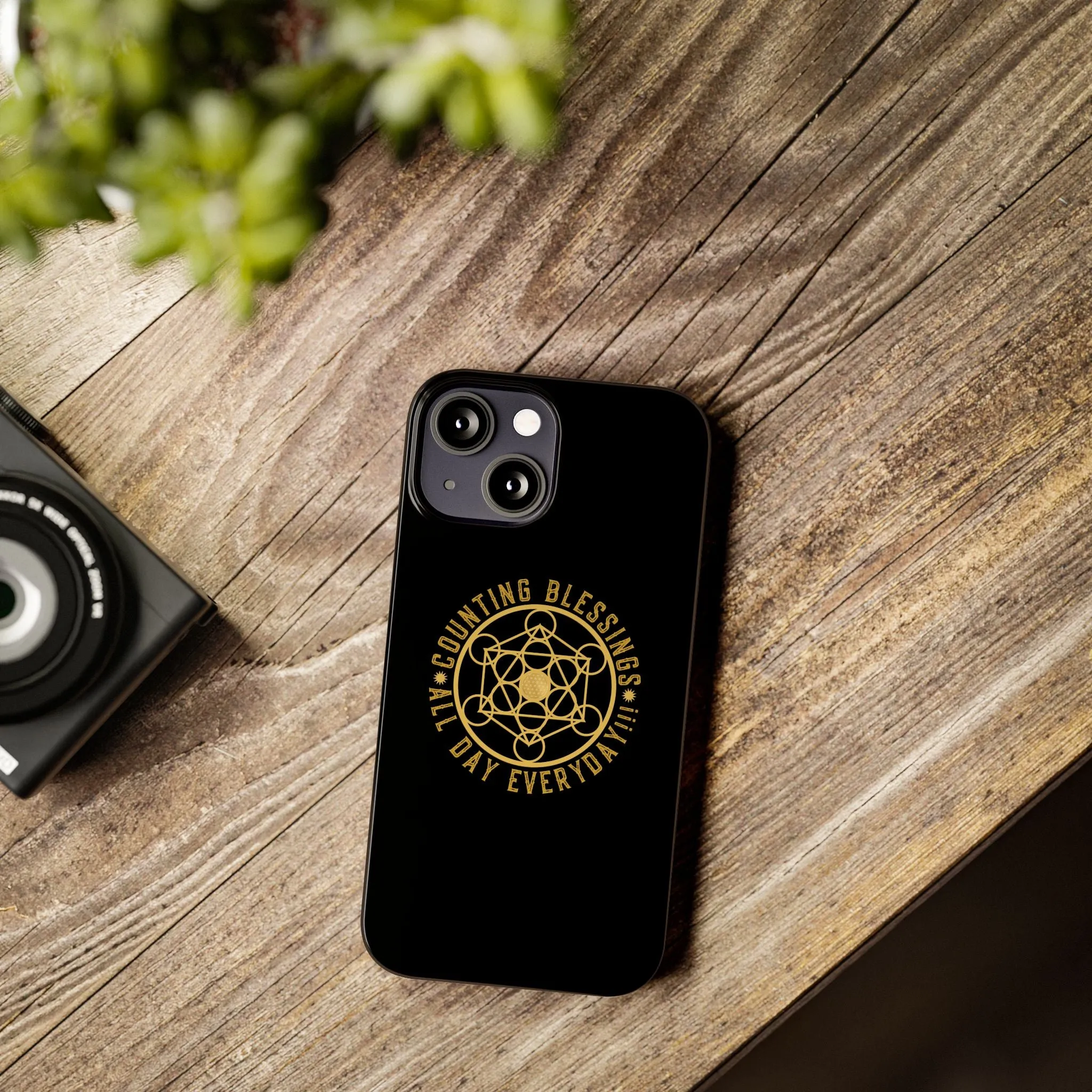 COUNTING BLESSINGS ALL DAY EVERYDAY!!! - Slim Phone Cases, Case-Mate - Black