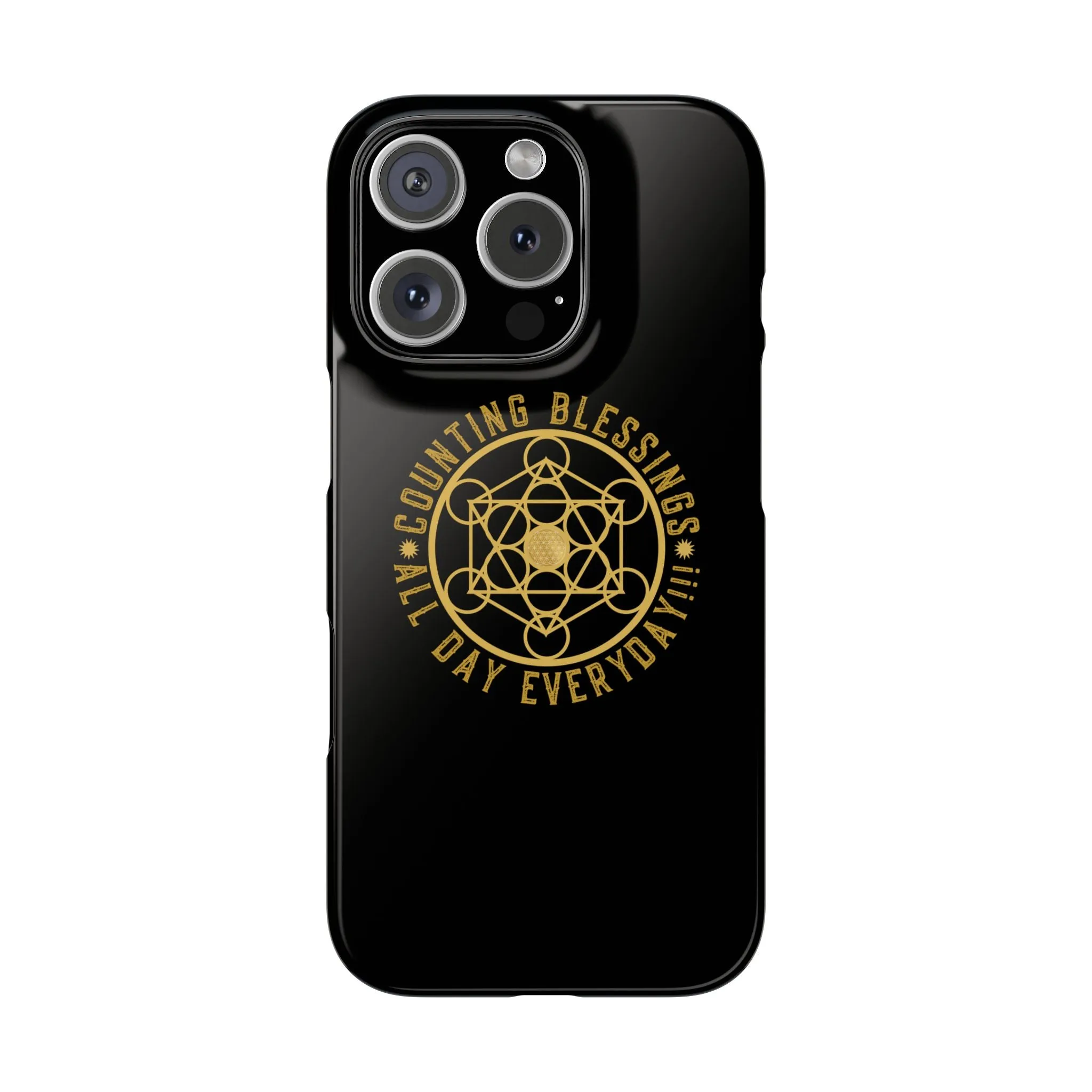 COUNTING BLESSINGS ALL DAY EVERYDAY!!! - Slim Phone Cases, Case-Mate - Black