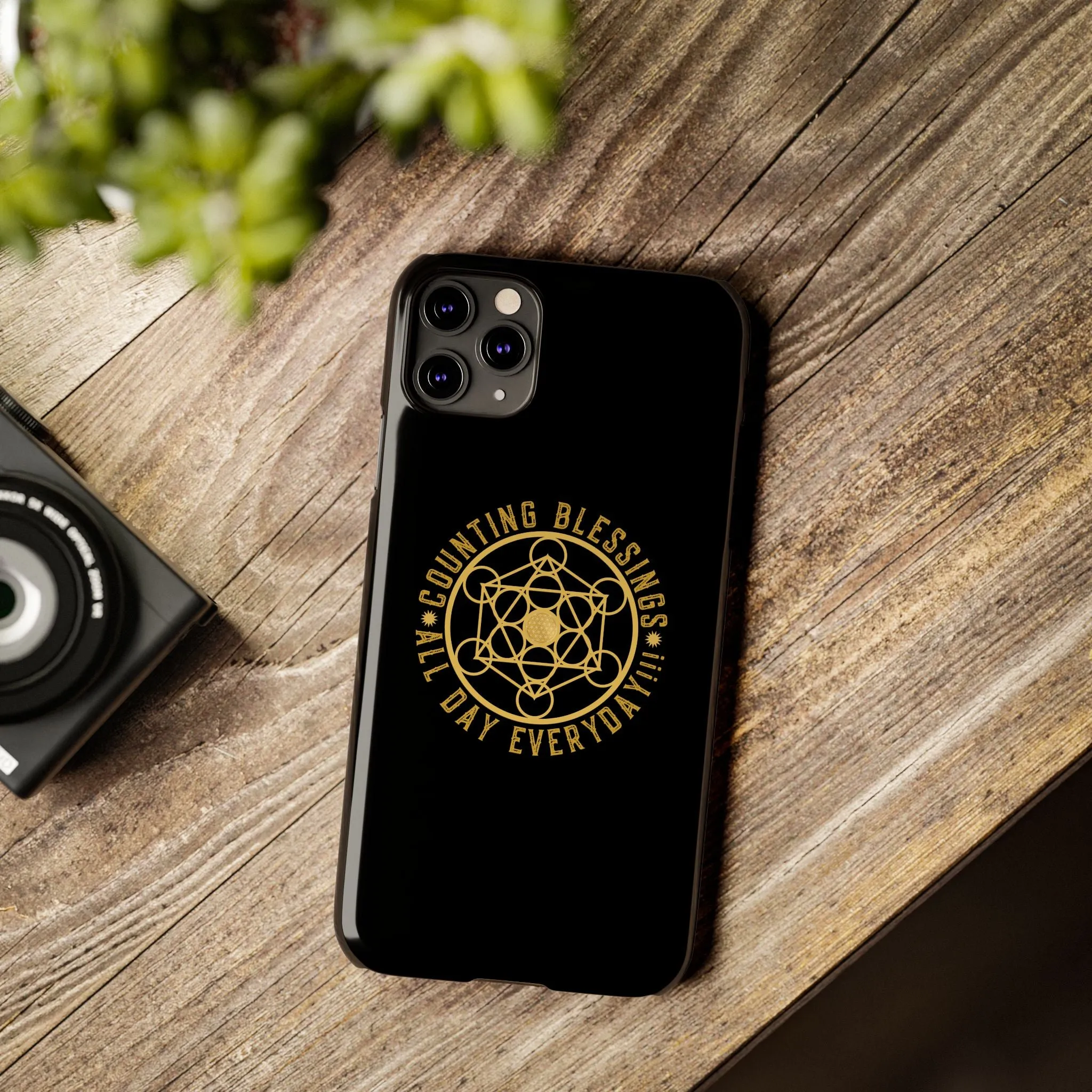 COUNTING BLESSINGS ALL DAY EVERYDAY!!! - Slim Phone Cases, Case-Mate - Black