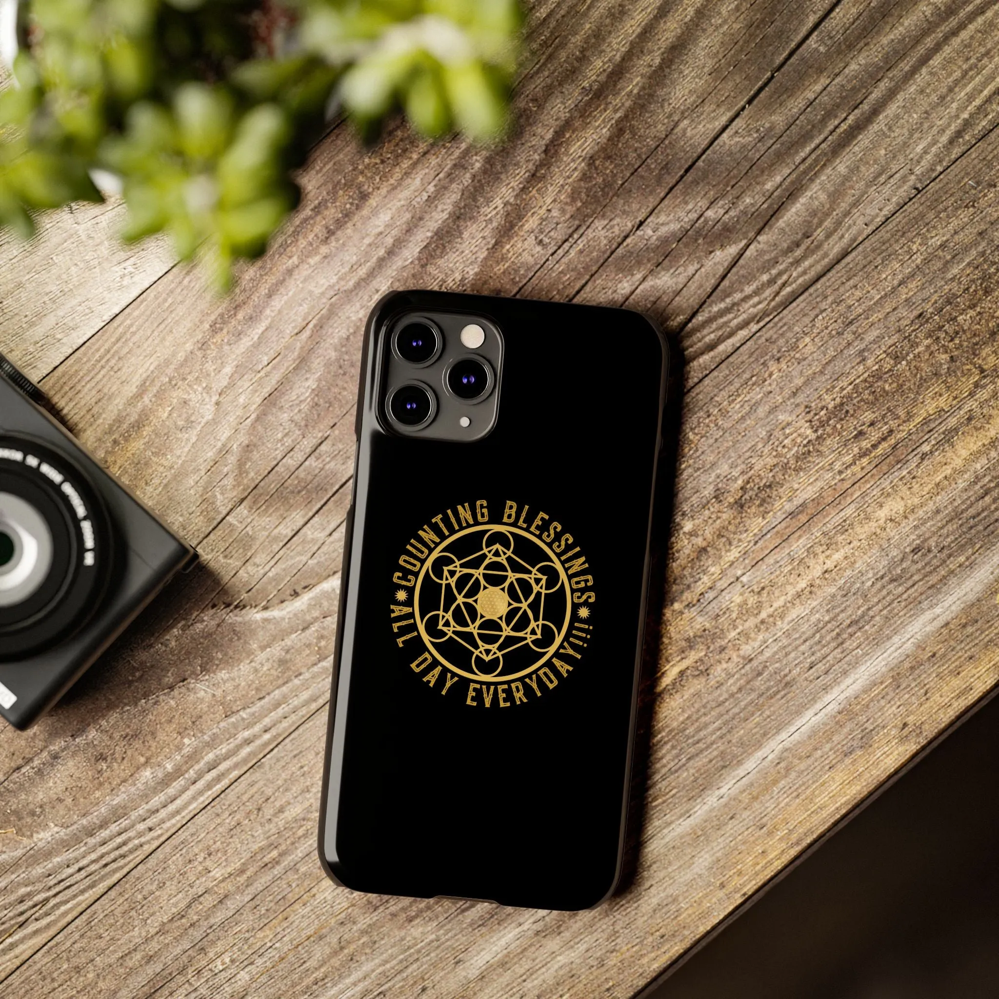 COUNTING BLESSINGS ALL DAY EVERYDAY!!! - Slim Phone Cases, Case-Mate - Black