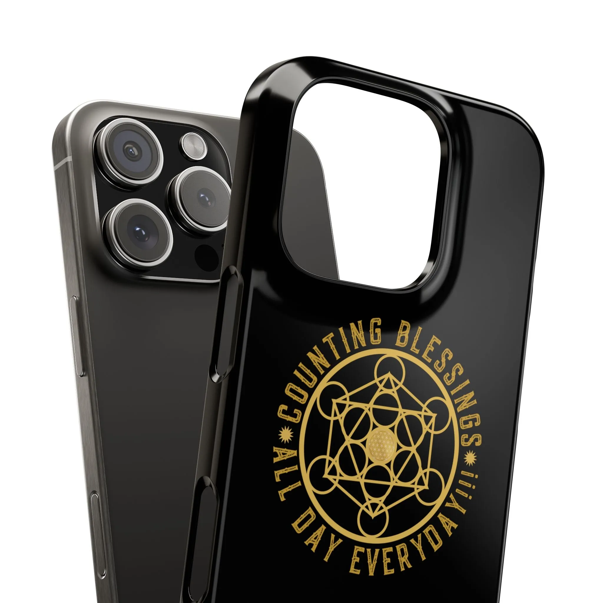 COUNTING BLESSINGS ALL DAY EVERYDAY!!! - Slim Phone Cases, Case-Mate - Black
