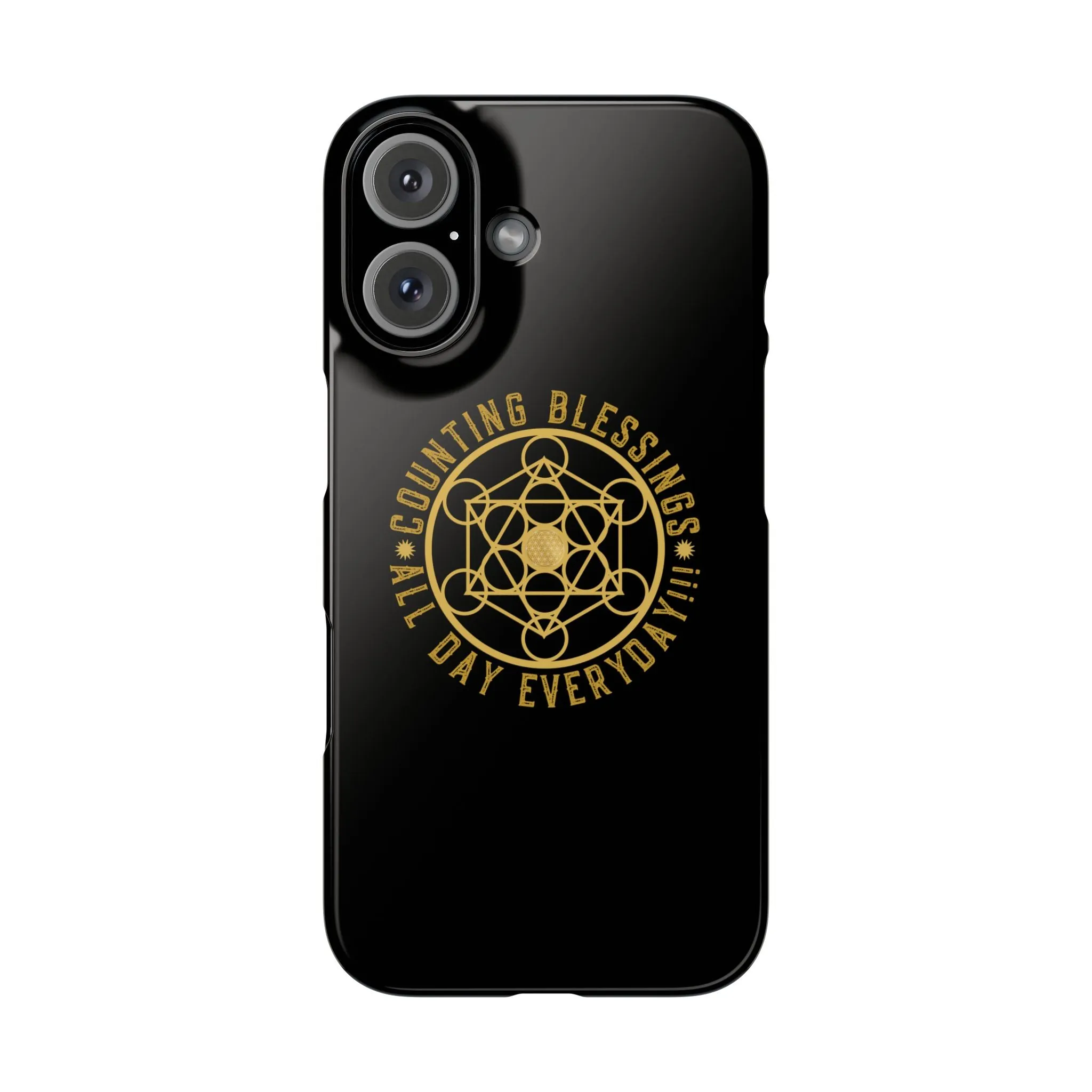 COUNTING BLESSINGS ALL DAY EVERYDAY!!! - Slim Phone Cases, Case-Mate - Black