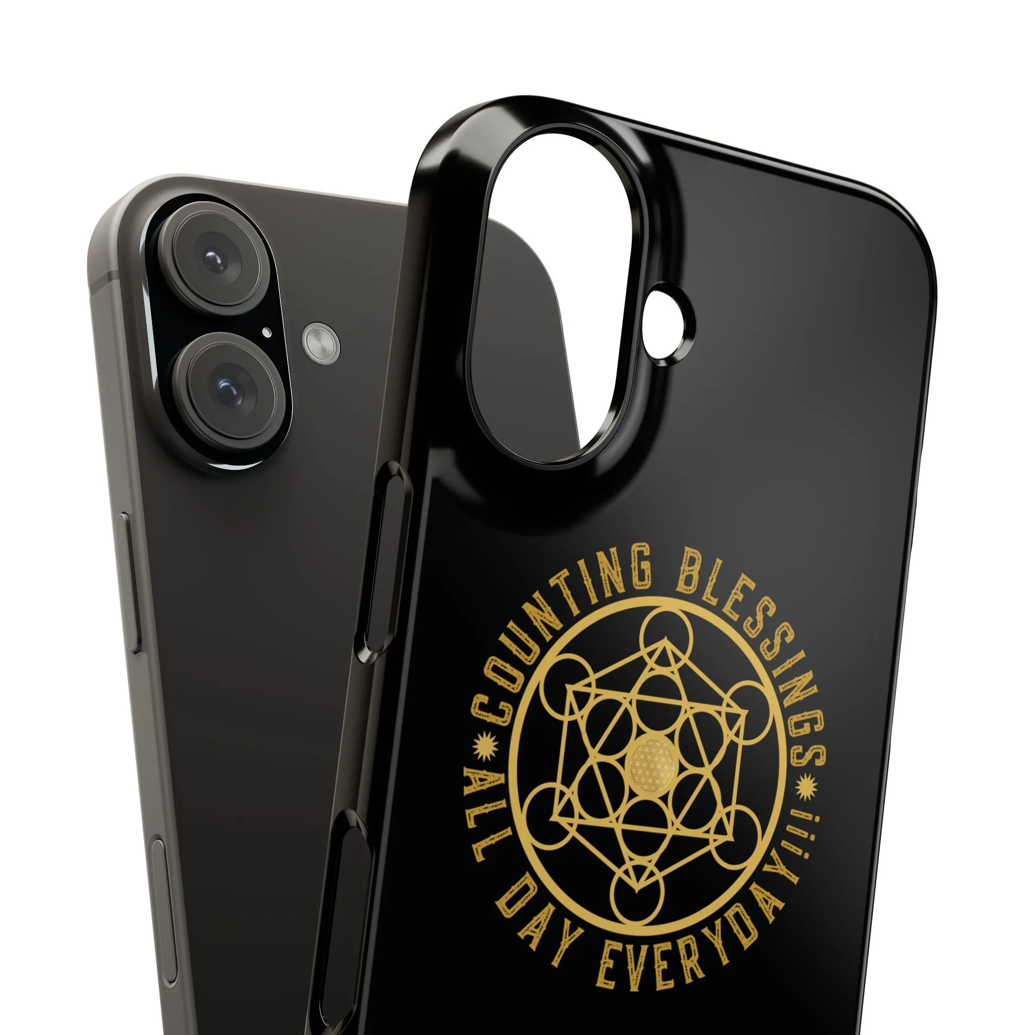 COUNTING BLESSINGS ALL DAY EVERYDAY!!! - Slim Phone Cases, Case-Mate - Black