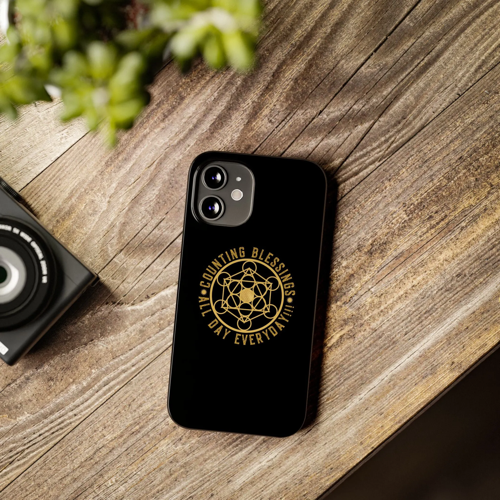 COUNTING BLESSINGS ALL DAY EVERYDAY!!! - Slim Phone Cases, Case-Mate - Black