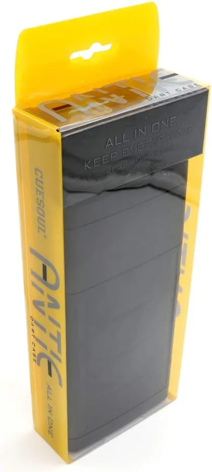 CUESOUL ANTIE Hard Dart Case, Holds 6 Steel/Soft Tip Darts & Extra Tips, Shafts & Flights, Durable Use