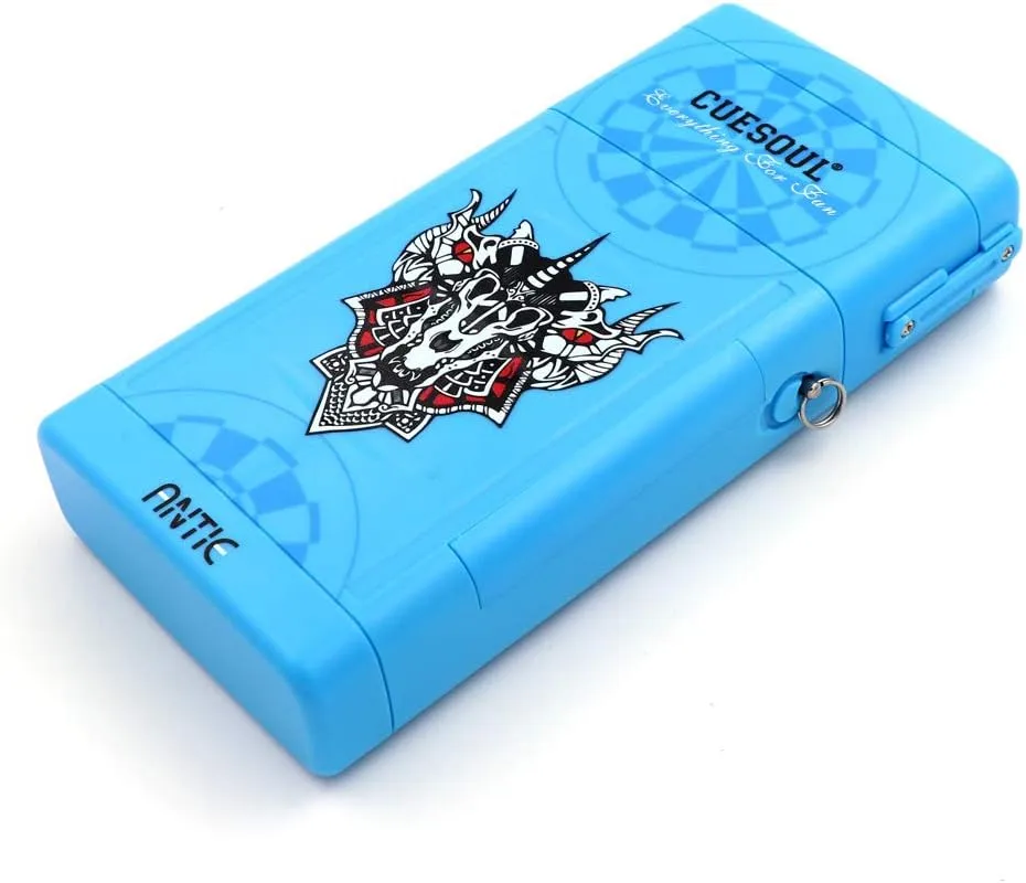 CUESOUL ANTIE Hard Dart Case, Holds 6 Steel/Soft Tip Darts & Extra Tips, Shafts & Flights, Durable Use