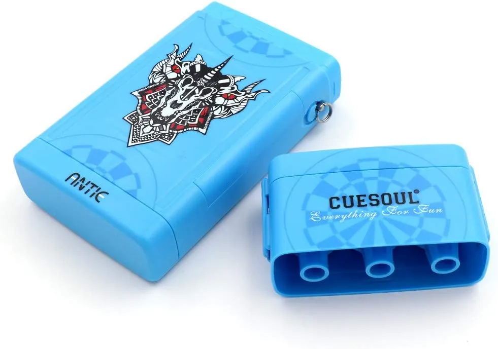 CUESOUL ANTIE Hard Dart Case, Holds 6 Steel/Soft Tip Darts & Extra Tips, Shafts & Flights, Durable Use