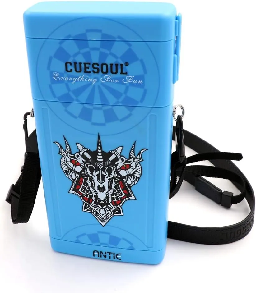 CUESOUL ANTIE Hard Dart Case, Holds 6 Steel/Soft Tip Darts & Extra Tips, Shafts & Flights, Durable Use