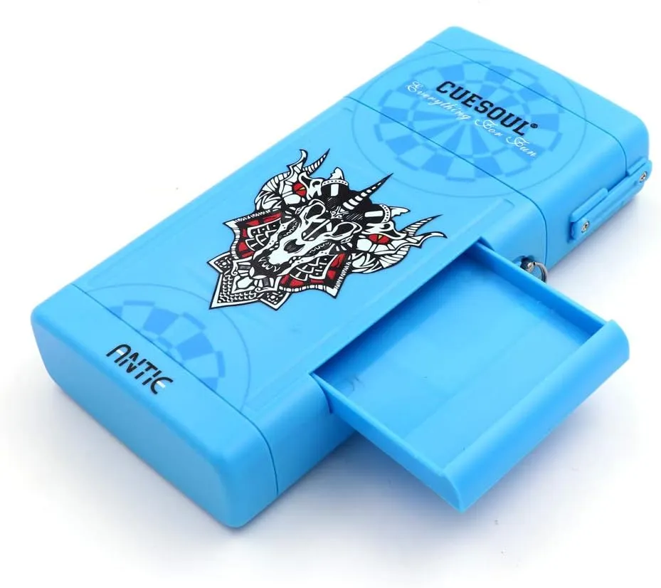CUESOUL ANTIE Hard Dart Case, Holds 6 Steel/Soft Tip Darts & Extra Tips, Shafts & Flights, Durable Use
