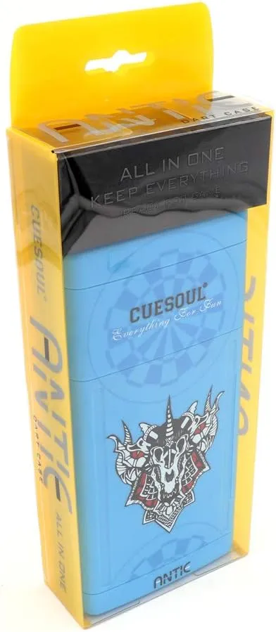 CUESOUL ANTIE Hard Dart Case, Holds 6 Steel/Soft Tip Darts & Extra Tips, Shafts & Flights, Durable Use