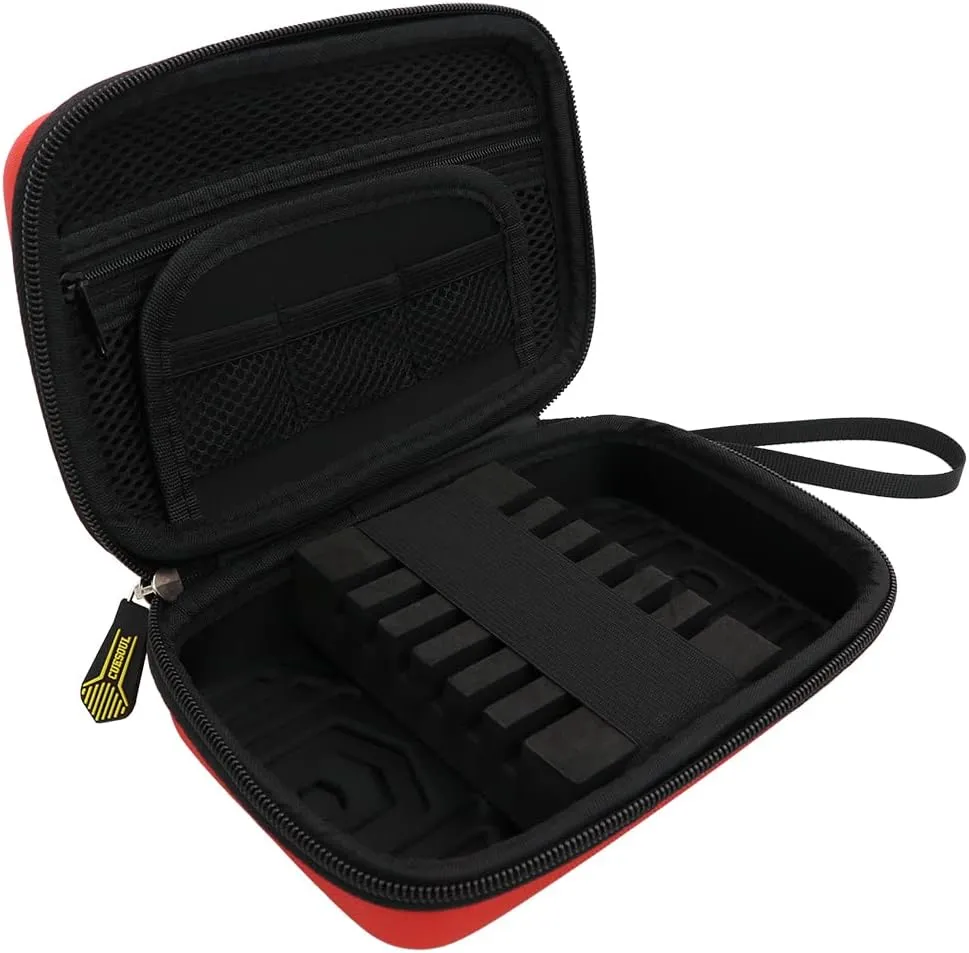 CUESOUL BEAST Dart Case Big Darts Carrying Storage for Steel Tip/Soft Tip darts and Accessories-Red