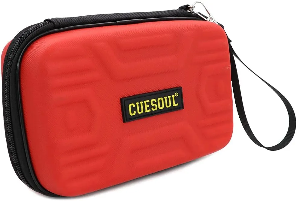 CUESOUL BEAST Dart Case Big Darts Carrying Storage for Steel Tip/Soft Tip darts and Accessories-Red