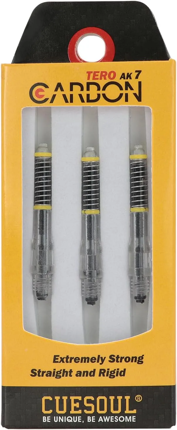 CUESOUL TERO AK7 Carbon Dart Shafts/Stem Built-in Spring Telescopic,Set of 3 pcs