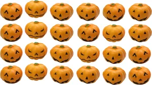 Curious Minds Busy Bags Bulk 24 Jack-O-Lantern Pumpkin Party Favor Stress Balls, Small Novelty Toy Prize Assortment for Birthday Halloween Party Gifts