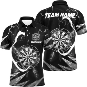 Customize Dart Shirts for Men, Dart Shirts, 3D Dart Board in Fire Burned, Custom Jersey, Jersey, Custom