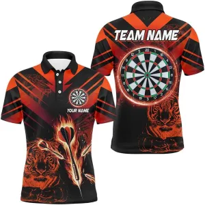 Customize Dart Shirts for Men, Dart Shirts, Fire Sparkle Pattern Custom White Dart, Dart Jerseys for Men