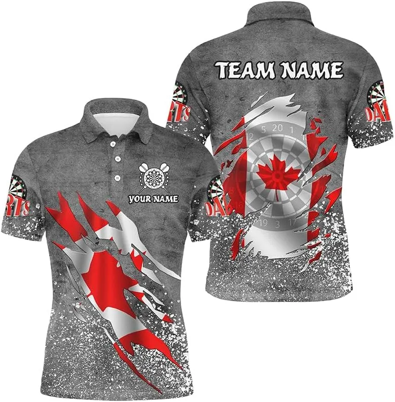 Customize Dart Shirts for Men, Dart Shirts, Funny Darts Mode On Custom Black White American Flag, Dart