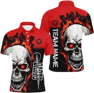 Customize Dart Shirts for Men, Dart Shirts, Grunge Skull Crack Wall Men, Custom Jersey, Dart Player Gifts