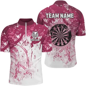 Customized Dart Shirts, Dart Jersey, Dart Jerseys for Men, Fire Sparkle Pattern Custom White, Dart Shirts