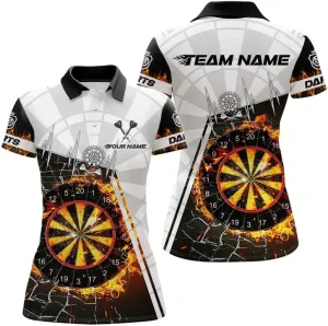 Customized Name, Team Name Jersey, Grunge Turquoise Panther Dart Shirts Polo & Quarter Zip Women Dart