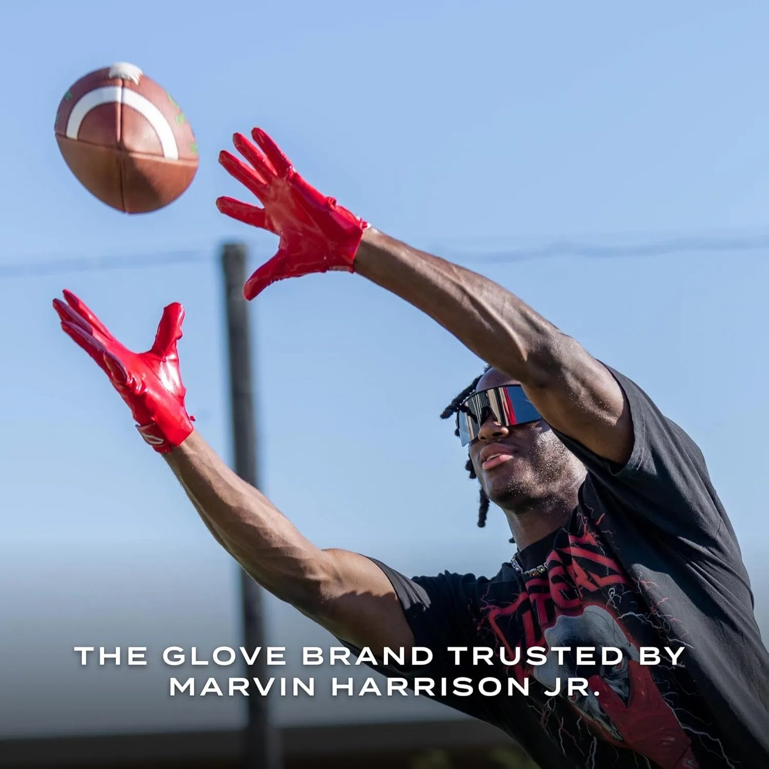Cutters Football Gloves - Game Day Football Receiver Gloves with High Tack Silicone Grip, Superior Support and Protection, Adult & Youth