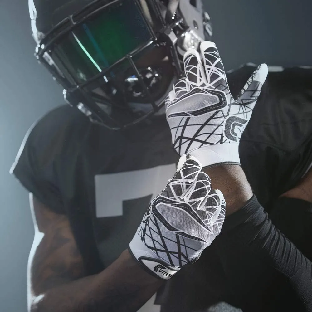 Cutters Football Gloves - Game Day Football Receiver Gloves with High Tack Silicone Grip, Superior Support and Protection, Adult & Youth