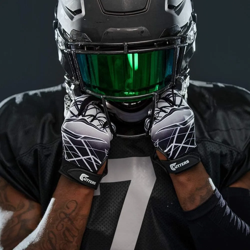 Cutters Football Gloves - Game Day Football Receiver Gloves with High Tack Silicone Grip, Superior Support and Protection, Adult & Youth