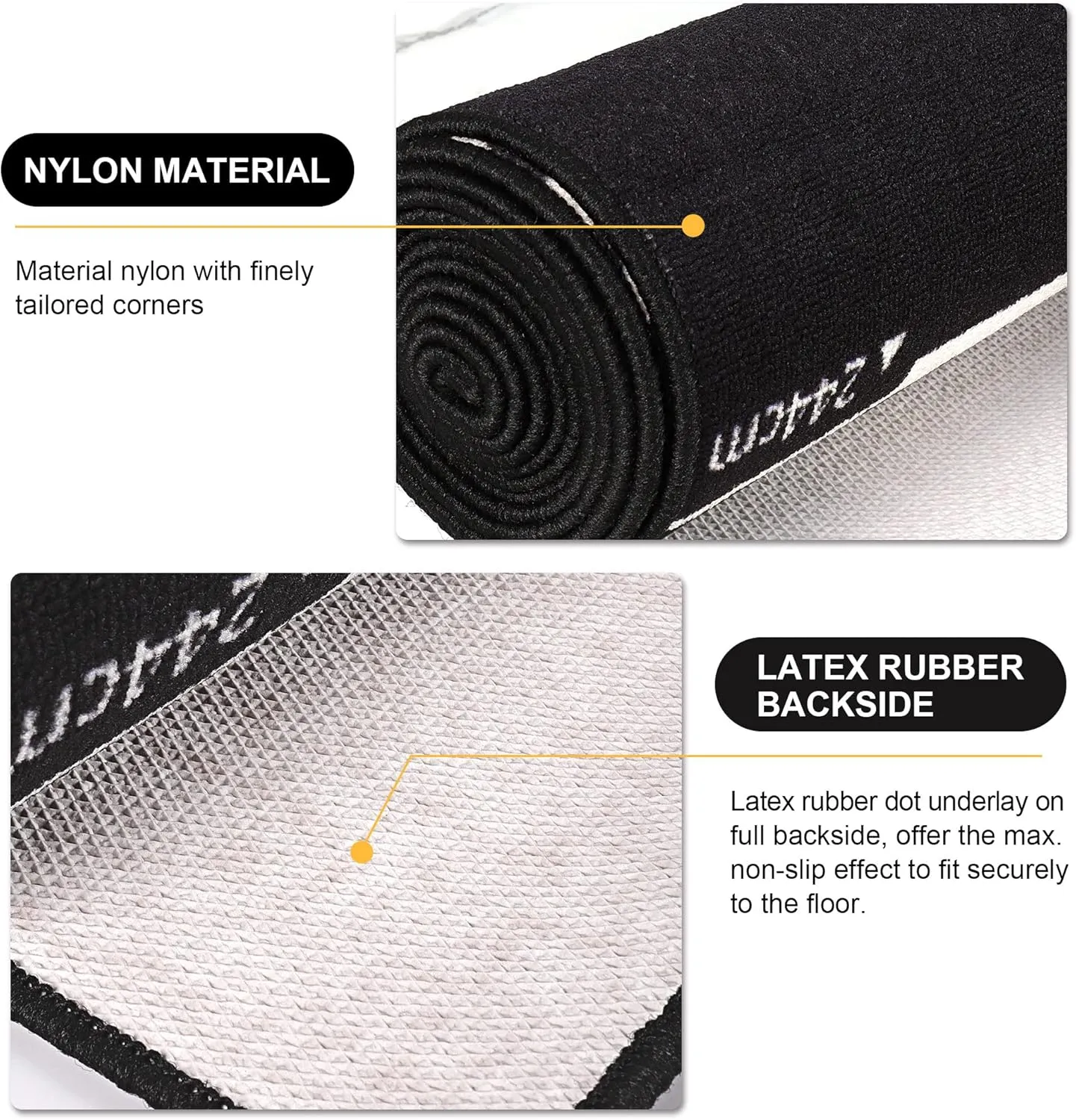 CyeeLife Dart Board Mat 65 * 295cm with Carrying Bag&Throw line for Steel and Soft Tip Darts Games with Start Lines