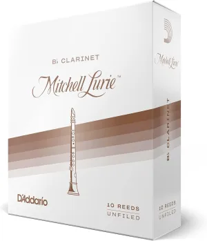 D'Addario Mitchell Lurie Bb Clarinet Reeds, Strength 3, Pack of 10