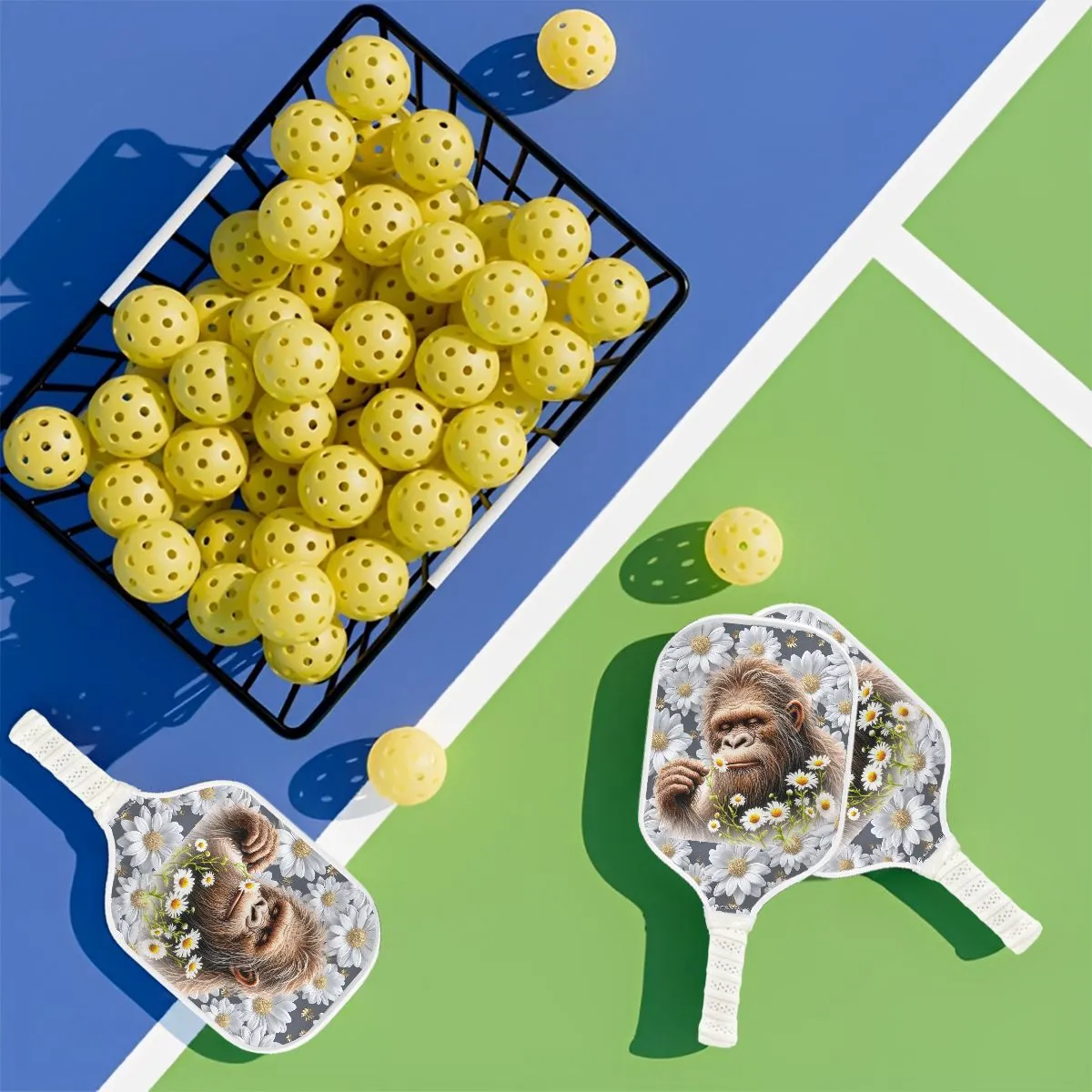 Daisy Bigfoot Sasquatch Pickleball Paddle