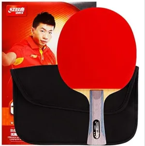 DHS 6 Stars 6002 6006 Table Tennis Racket Ping Pong Paddle Blade BAT with Sticked Rubber and Case (Long Handle)