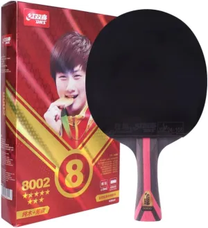 DHS 8 Star 8002 Professional Table Tennis Racket Ping Pong Paddle, 5 Wood 2 Aryslate Carbon, Finished Racquet