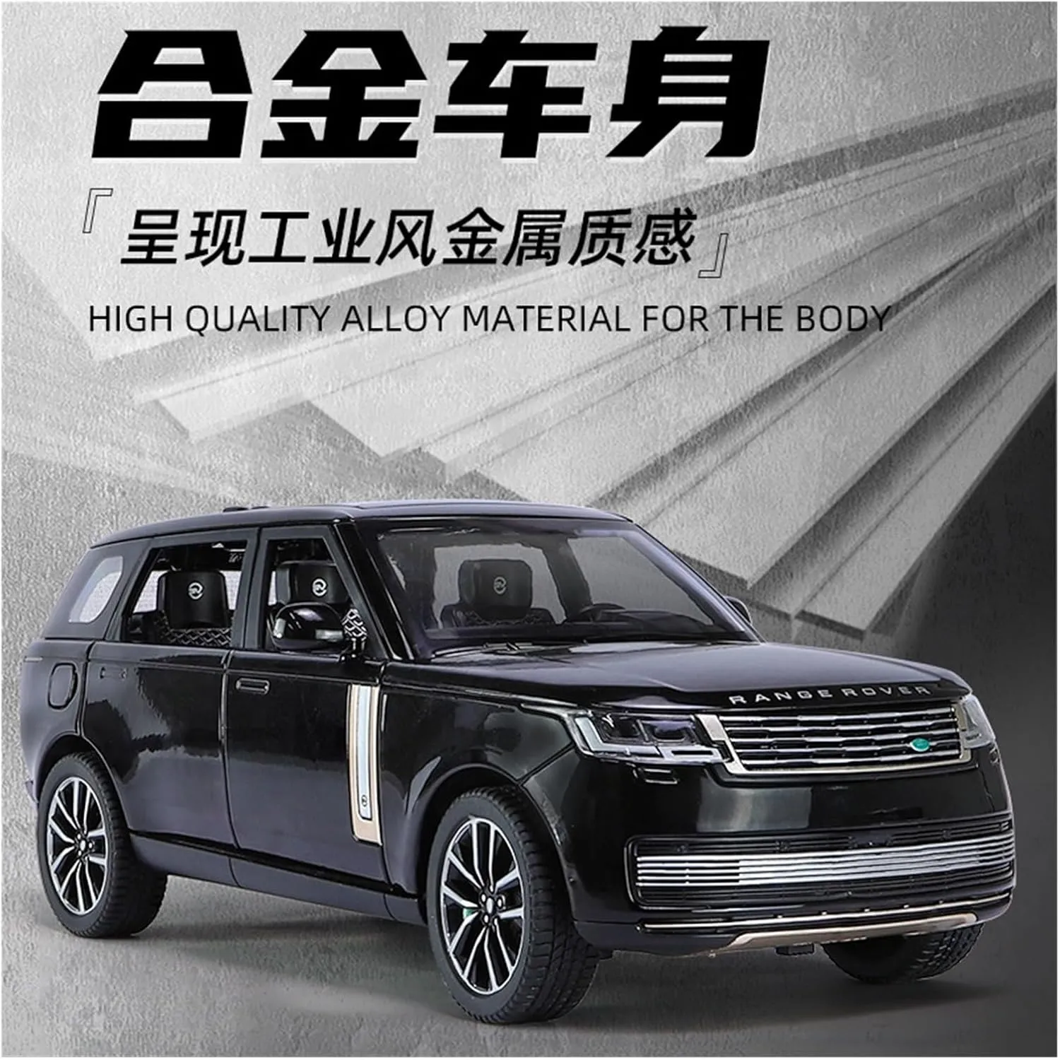 Die Casting 1:24 for Land Rover Range Rover Defender Alloy Simulation Car Model Sound and Light Pull-Back Miniature Model Collection Presents(Range Rover White)