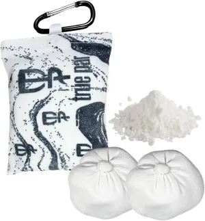Disc Golf Chalk Bag Bundle | 2 Extra Chalk Balls Included | Refillable Grip Enhancer Hand Chalk | Disc Golf Accessories Grip Bag with Carabiner | Disc Golf Gifts