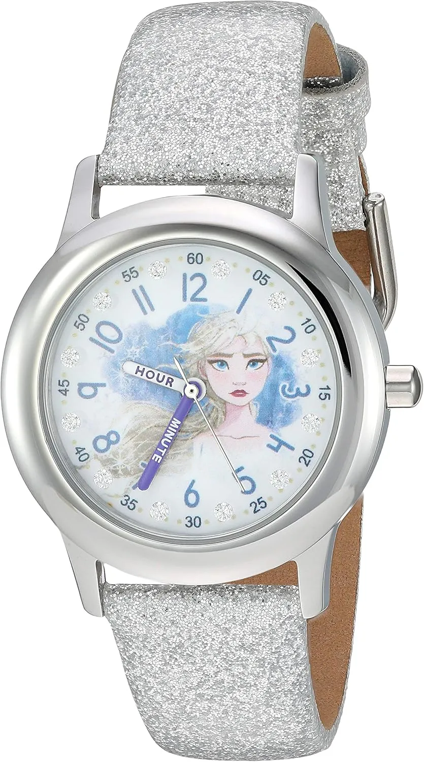 Disney Frozen Kids' Stainless Steel Time Teacher Analog Quartz Strap Watch
