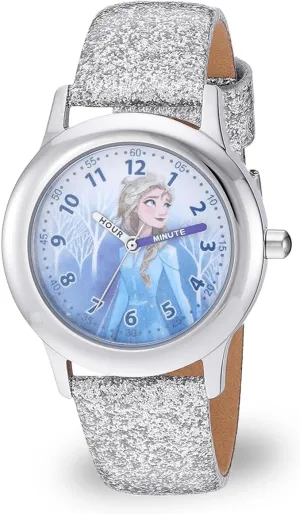 Disney Frozen Kids' Stainless Steel Time Teacher Analog Quartz Strap Watch