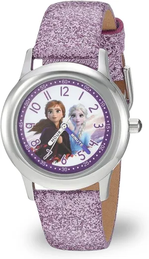 Disney Frozen Kids' Stainless Steel Time Teacher Analog Quartz Strap Watch