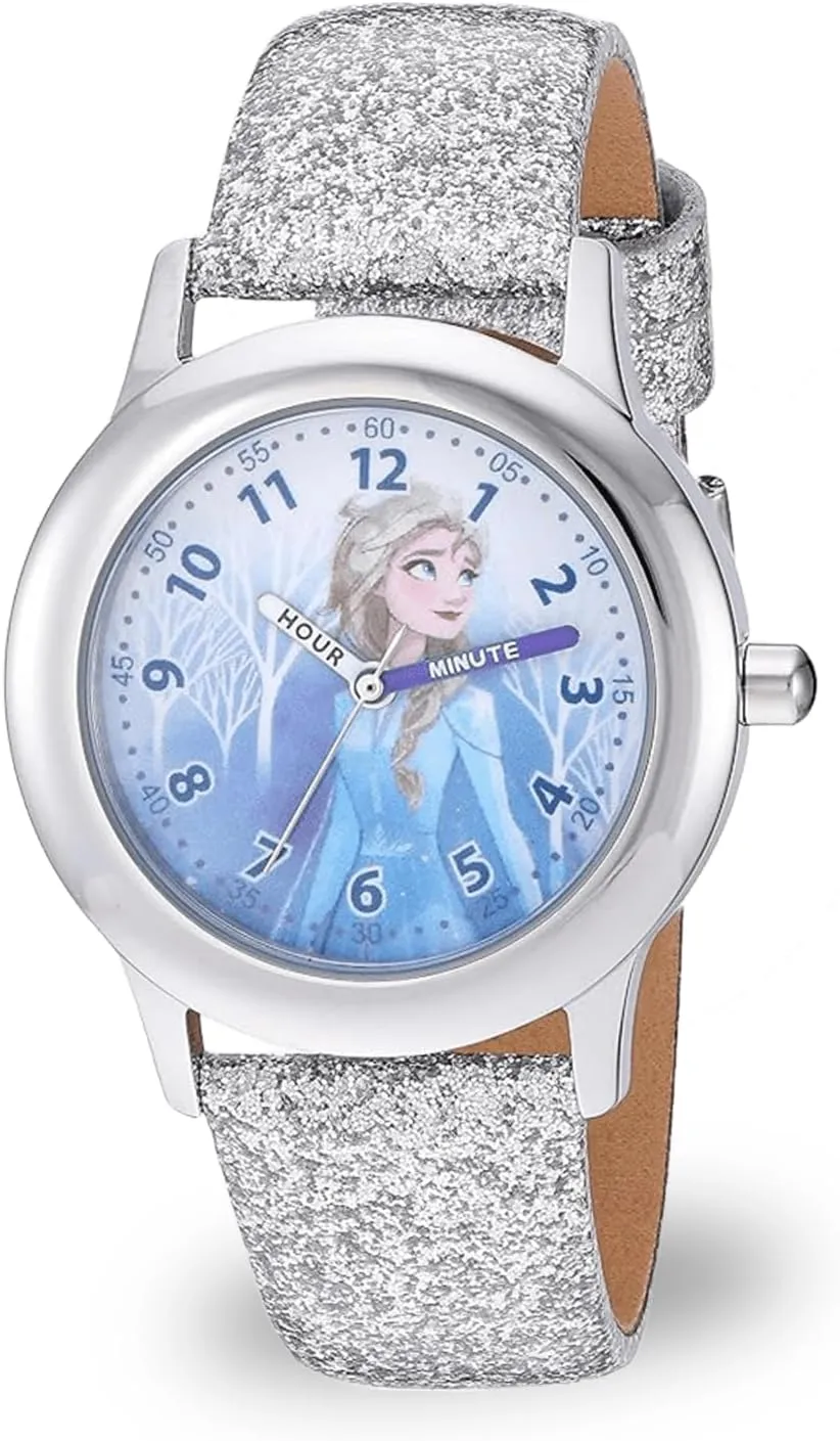 Disney Frozen Kids' Stainless Steel Time Teacher Analog Quartz Strap Watch