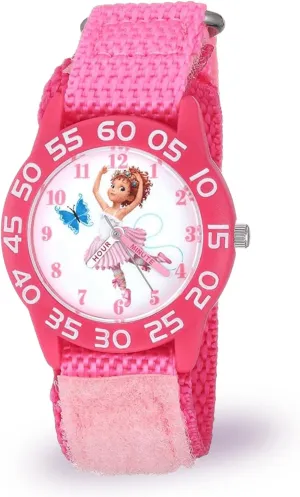 Disney Jr. Kids' Plastic Time Teacher Analog Quartz Nylon Strap Watch